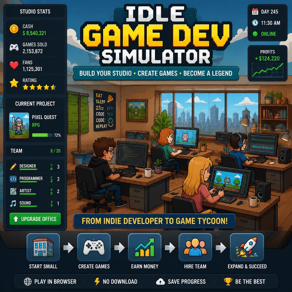 Idle Game Dev Simulator: Build Your Virtual Game Studio