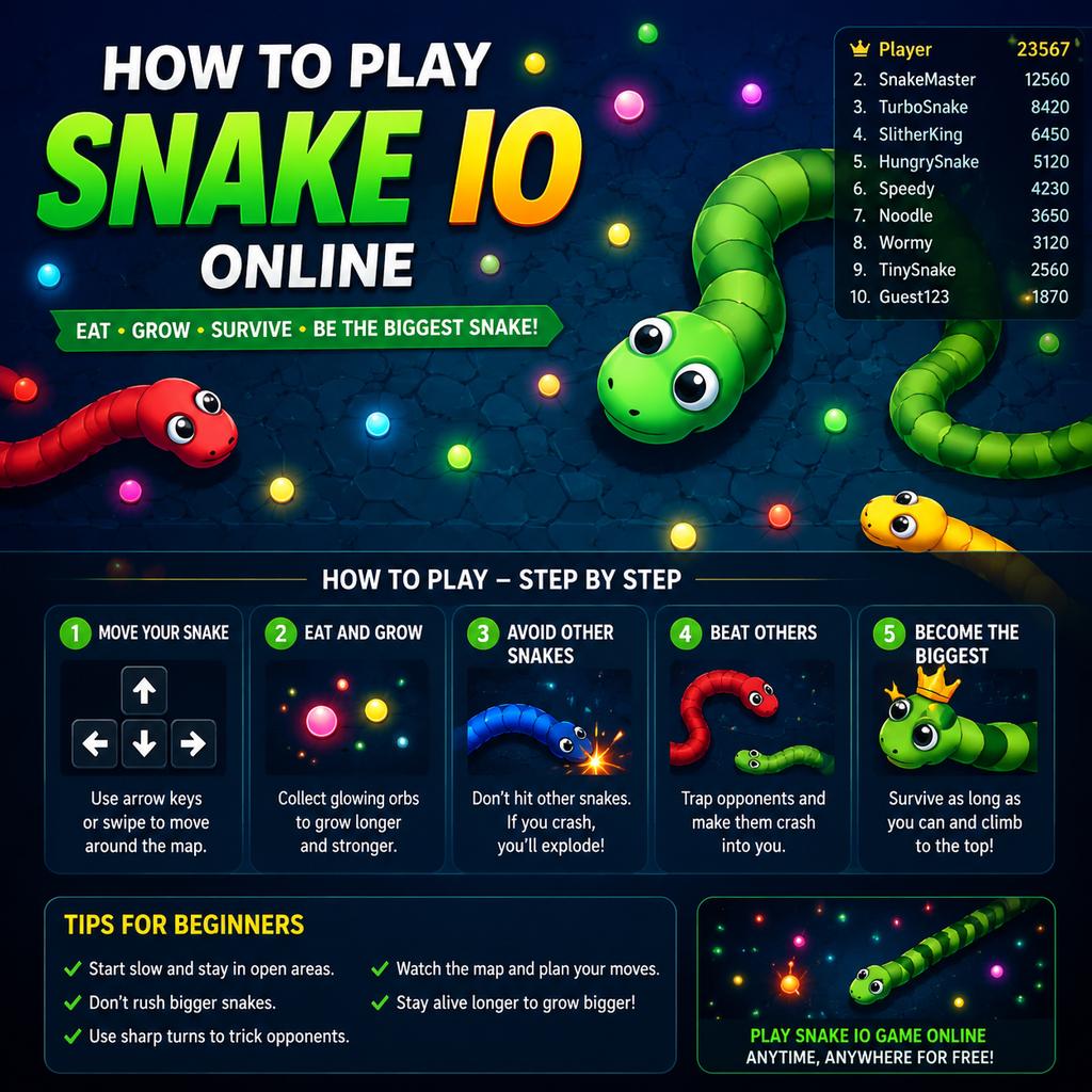 How to Play Snake IO Game Online