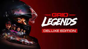 GRID Legends Deluxe Edition A pack of diverse racing cars competes in a rainy street circuit in GRID Legends.