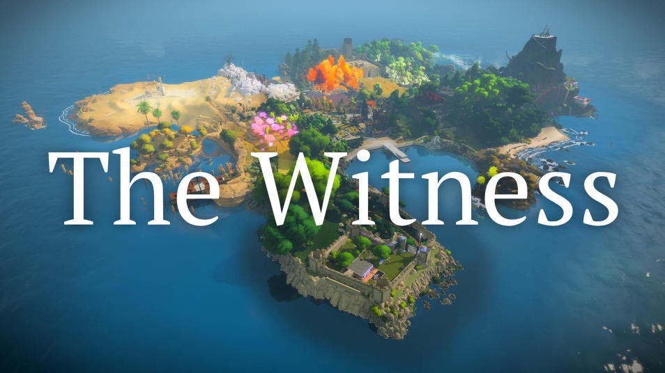 The Witness gameplay screenshot showing Mystical Island