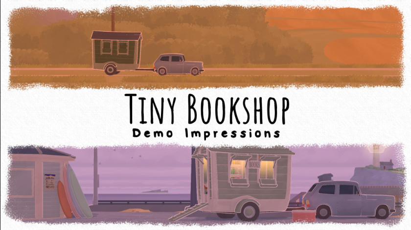 Tiny Bookshop Players manage a mobile bookstore by the sea in the relaxing management sim Tiny Bookshop.